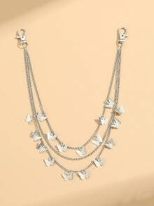 1件时尚蝴蝶多层流苏吊坠裙链/裤链，适合日常佩戴、约会、派对等场合 - 彩色 - 查看 6