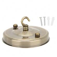 2 piezas de ganchos de hierro para lámparas de araña, placa colgante, techo, decoración, accesorio de montaje DIY, bronce - bronce - Ver 8