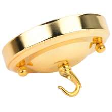 2 piezas de ganchos de hierro para lámparas de araña, placa colgante, techo, decoración, accesorio de montaje DIY, bronce - Dorado - Ver 7