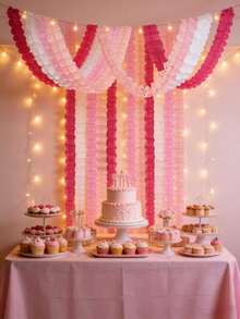 12条玫瑰红、粉色、白色派对装饰丝带 - 157英尺四叶草悬挂横幅，适用于婚礼、女孩生日、迎婴派对、新娘送礼会、订婚派对、单身派对等场合。 - 粉紅色紅色白色 - 查看 6