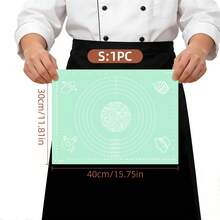 1pc Green Thick EVA Kneading Mat, Made Of Non-Stick Silicone Material. Anti-Slip Surface, Suitable For Making Pizza Dough And Cake Dough, Essential Baking Accessory, Kneading Mat, Baking Tool, Kitchen Supplies - - - View 7