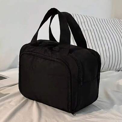 New Upright Travel Makeup Bag, Large Capacity Multi-Compartment With Handle, Women's Portable Toiletry Bag, 6 Color Options