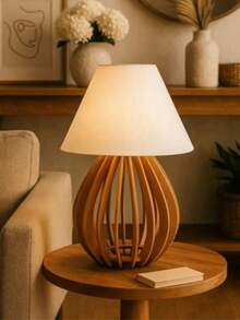 Wooden Table Lamp, Bedroom Decoration, Bedside Lamp - 1 unidade - 查看 6