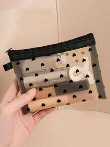 1PC Women Travel Make Up Organizer Storage Pouch Mesh Cosmetic Bag Toiletry Clear Wash Bags Case Women Gifts Girl Gifts Girlfriend Gifts Makeup Organizer Makeup Storage Bag Mini Pouch Travel Small Makeup Case Accessories Make Up Holder Brush Bag Make Up Container Cosmetic Bag Travel Essentials Ladies Accessories Travelling Stuff Makeup Bag School Supplies Make Up Bag Holiday Essentials Makeup Bags Makeup Pouch Holiday Winter Back To School Supplies - 彩色 - 查看 9