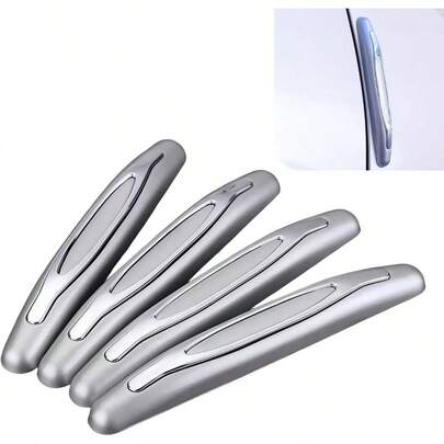 4PCS Car Door Guards, Car Door Self Adhesive Anti - Collision Trim Strip, Universal Body Anti - Scratch Bumper Guard Auto Accessories Vehicle SUV Truck Gray