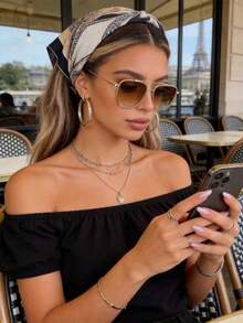 1pc Women's Mirrored Frame Boho Style Fashion Outdoor Protective Travel Daily Accessory - Nâu kép 2 - Xem 10