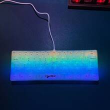 60% Gaming Keyboard, Transparent Small Keyboard, Mini Gaming Keyboard 61 Keys True RGB Backlit,Detachable TYPE-C Cable For Computer PC/Gamer, Typist, Travel, Easy To Carry On Business Trip(White Transparent) - View 11