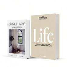 2件/1件 紙質美學裝飾書，咖啡桌書裝飾 - 仿真裝飾書用於裝飾 - 家用桌面裝飾 - 床頭櫃裝飾 - 家用書架裝飾 - 均碼 - 查看 5