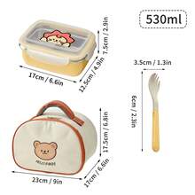2-Compartment 304 Stainless Steel Lunch Box With Spoon, 530/850Ml Microwave Heatable Bento Box, Reusable Fruit Salad Food Container, Sealed Leak-Proof Lunch Container, Suitable For Students & Adults To Use At School, Office, Travel, Picnic,Back To School - Multicolor - View 19