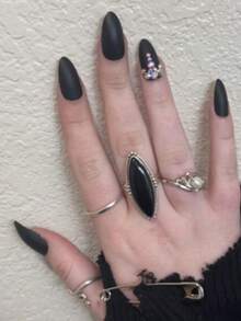1pc Elegant Boho Style Ring, Luxury Unique Punk Ring, Valentine's Day Jewelry Gift - 銀色 - 查看 7