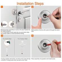 Concave Wall Door Bumper Stop Brushed Satin Nickel 2-1/2" Outside Diameter Stainless Steel Cover With 1-1/8" Gray Rubber Bumper Easy To Install With Screw - ConcaveSatin Nickel - View 7