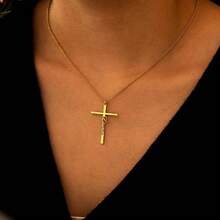 Custom Cross Name Necklace, Engraved Cross Necklace With Name, Christian Gifts, Baptism Gift, Christmas Gift, Religious Gift, Communion Gift - Multicolor - View 8