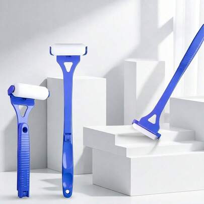 Foldable Portable Roller Applicator | Washable Non-Slip Handle | Covers Back, Legs, Feet | Replaceable Foam Roller | Essential For Youth/Elderly Post-Exercise Care | Ideal For Travel, Business Trips, Holidays - Apply Sunscreen, Self-Tanner, Or Moisturizer