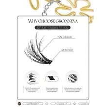 1box 300cluster Cluster Eyelashes D Curl Grafting Individual Volume Lashes Extension Makeup Natural And Dramatic Look Eyelashes At Home Lash Clusters,Eye Lash Clusters,Individual Eyelashes,Lashes,Lashes - màu đen - Xem 3