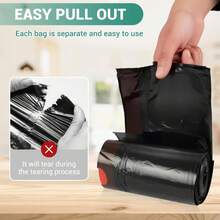 SWIHELP Drawstring Trash Bags 280 Counts 4 Gallon Garbage Bags 15 Liters Plastic Trash Can Liners Waste Basket Bin Liners - Màu B - Xem 4