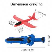 Kids Foam Throwing Glider Airplane Toy, Two Flight Modes For Indoor And Outdoor Play, Parent-Child Interactive Outdoor Foam Hand Throw Glider Airplane Toy - Multicolor - View 9