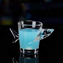 1pc 1.35oz Creative Animal Shaped Glass Shot Glass, Featuring Thick And Durable Design, Creative Animal Shaped Liquor Glass, Thick Bottom Spirits/Cocktail Glass - Multicolor - View 3