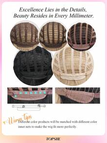 TOPSHE 28-Inch Women's Long Wavy Dark Brown Wig, High-Density Synthetic Heat-Resistant Fluffy Dyed Wig For Daily,Parties, Christmas Costume Role-Playing, Women's Christmas Gifts, Wedding,Music Festivals - Dark Brown - View 6