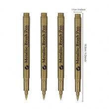 3-12支/套 金属质感永久性马克笔，白色/金色/银色，防水油性颜料马克笔，适用于岩石、马克杯、陶瓷、玻璃等材质，DIY绘画用品 - 彩色 - 查看 43