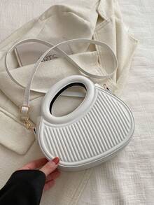 Bolso bandolera minimalista de estilo INS con diseño personalizado y sin arrugas, bolso de hombro para mujer para ir al trabajo, Nuevo modelo de primavera 2026 - Blanco - Ver 8