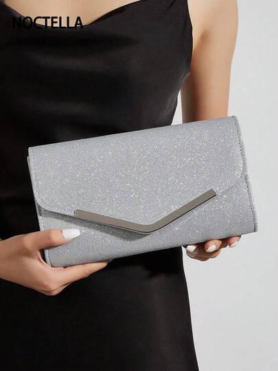 Noctella Lightweight Business Casual Rhinestone Decor Bucket Bag, Mini Drawstring Design, Transparent Faux Pearl Clutch, Evening Bag, Charming, Elegant And Refined, Low-Key Luxury, Rhinestone Embellished, Suitable For Party Girls, Ladies, Brides, Perfect For Pairing With Party, Gala/Banquet, Christmas Party Dresses, Party Bags, Also Suitable For Pairing With Holiday Party Dresses, Evening Gowns And Sequin Dresses.