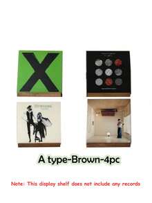 木质壁挂式唱片展示架，适用于卧室和客厅装饰，壁挂式唱片收纳架（此展示架不包含任何唱片） - 彩色 - 查看 13