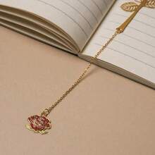 1pc Metal Rose & Carnation Elegant Bookmark, Luxury Hollow Bendable Flower Bookmark, Perfect Gift For Students, Back To School Supplies, Book Lovers, Teachers, Valentine's Day, Graduation, Mother's Day, Birthdays, New Year And Christmas Gifts - A - 查看 4