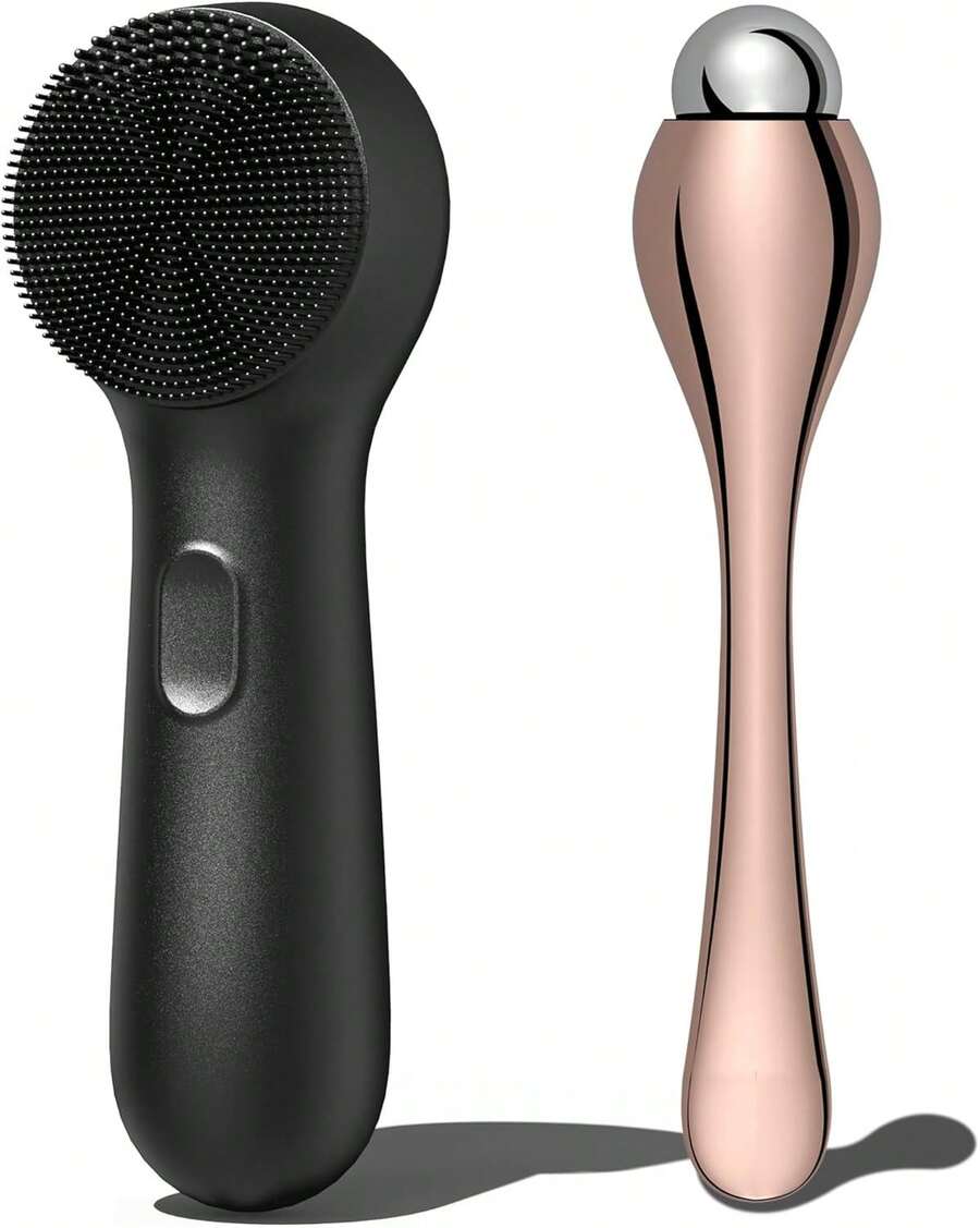 Silicone Face Scrubber, NågraCoola CLIE 2.0 Facial Cleansing Brush, Rechargeable, Waterproof Face Scrub Brush For Cleansing, Exfoliating, Massaging, Electric Facial Exfoliator For Women & Men - Black - Charcoal - View 1