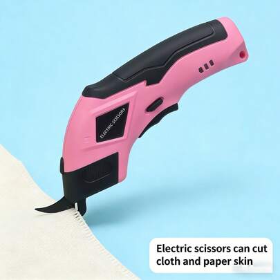 1pc Portable Electric Fabric Scissors, USB Rechargeable Electric Shears, Suitable For Home Sewing, Craft Projects And Industrial Fabric Trimming