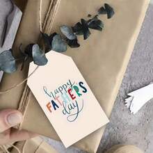 50pcs Colorful Coded Father's Day Gift Tags With Jute Twine, Suitable For Cards, Gifts, Portable Presents, Decorations, Celebrations - Express Joy And Warmth, Versatile Tags - Set - View 9