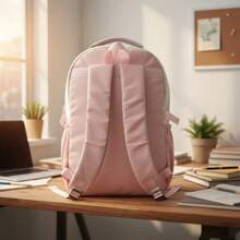 Mochila Escolar Faculdade Variedades de Cores - Rosa - Visão 4