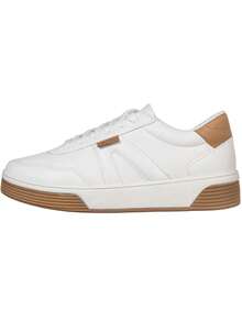 Women's Classic Casual Sneakers With Side Cutout Detail - Elegant Fashion Style - GiGiL - 白色 - 查看 3