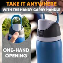 Bottle Cap Replacement - Compatible With Most Bottles - Leak Proof Seal, 2-In-1 Drinking Option| One Click Flip Bottle Cap Replacement (Gray Blue) - Grayish Blue - View 8