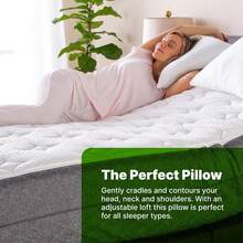 Shredded Memory Foam Pillow With Adjustable Gel Memory Foam And Cooling Breathable Cover - King Size Shredded Memory Foam Pillows CertiPUR-US Certified 1-Pack - 白色 - 查看 5