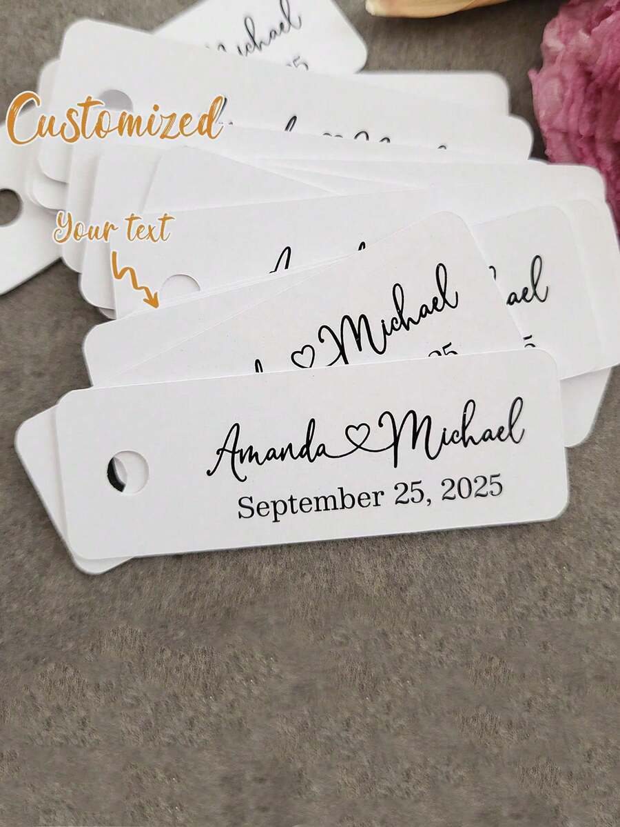Customized Gift Cards, Customized Thank You Cards, Customized Name Tags, Customized Gift Tags, Valentine's Day Gift Tags, Valentine's Day, Mother's Day, Chinese New Year, Party Favor Labels - Multicolor - View 1
