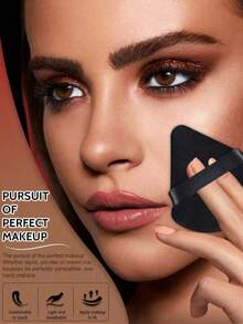 50-10pcs Makeup Sponge Set, Makeup Blender, Professional Makeup Blending Sponge Wholesale, Hoarding, Super Soft Concealer Sponge, Facial Makeup Tools, Suitable For Foundation, Powder, Toner - màu đen - Xem 9