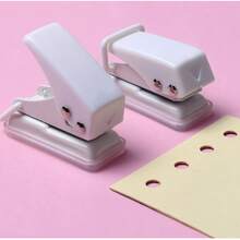 4Pcs Single Hole Punch 10 Sheets Circle Punch Capacity Mini 1/4 Inch Hole Puncher With Non-Slip Removable Base For Crafts Scrapbooks - A - View 4