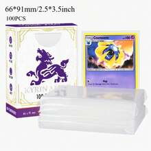 Fundas para tarjetas de tamaño estándar Fundas protectoras para tarjetas resistentes Golpeantes perfectos Protege tus tarjetas comerciales para tarjetas TCG y deportivas 9X9G - Mate transparente - Ver 13