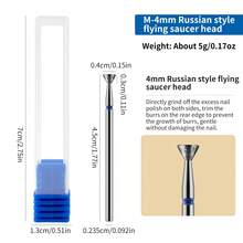 1pc Diamond Nail Drill Bit, Russian Manicure Sanding Head, Cuticle Removal Nail File, Nail Polishing Tool, Nail & Foot Care Accessory - Silver - View 12