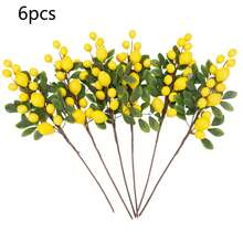 1/3/6 Stücke künstliche Zitronenzweige, 14 Zitronen, 60cm Länge, Material PE, künstliche Pflanzen, künstliche Blumen, saisonale Dekoration, Hochzeitsdekoration, Tischdekoration, Mittelstück, lebensechte Pflanzen, Raumdekoration, Bürodekoration, Gartendekoration, Innenraumdekoration, Partygeschenke, Deko für Wohnheim, Schule, Büro, Valentinstag, Osterdekoration, Heimdekoration - Verschiedenfarbig - Übersicht 9