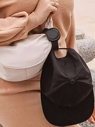 1Pc Magnetic Hat Clip Stylish Faux Leather Holder For Handbag And Travel Bag, Easy Carry Clip To Secure Hats, Luggage Friendly Hat Holder, Multifunctional Travel Essential Accessory For Handbags, Suitcases, And On-The-Go Organization, Durable Magnetic Closure, Lightweight And Modern Faux Leather Finish, Keeps Hats Neat, Prevents Loss, Quick Attachment And Removal, Versatile For Everyday Use, Ideal For Travel, Commute, And Weekend Getaways, Fashion-Forward Storage Solution For Hats And Accessories.