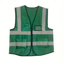 High-Quality Product[Multi-Pocket Reflective]Reflective Vest, Safety Running And Cycling, Multi-Pocket Reflective - Dark Green - View 9