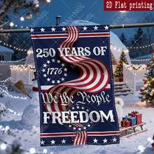 1pc Durable Exquisite Double-Sided Garden Flag | Celebrating The 250th Anniversary Of American Independence, Symbolizing The Spirit Of Freedom With Vibrant American Flag Design, Polyester Material, Easy Hang, Resistant Outdoor Home Decor For Porch - A - Xem 8