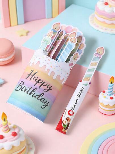 25张生日蛋糕蜡烛图案巧克力包装纸，生日快乐礼品包装纸，巧克力糖果包装用品，生日派对礼品包装装饰，生日派对装饰品，巧克力糖果礼品包装，生日派对用品，生日礼物，派对小礼品