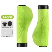 WEST BIKING 1对人体工学自行车把套防滑防震自行车车把套带2个塞子 TPE 山地自行车把套骑行配件 - 多色 - 查看 13