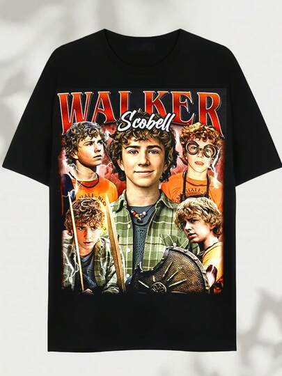2026: Maglietta grafica di Walker Scobell - Abbigliamento da fan per attori comici - Maglietta stampata in puro cotone, morbida e traspirante, adatta a uomini e donne. È una camicia casual adatta a tutte le stagioni e serve come souvenir di moda. È adatta per uso quotidiano, per gli appassionati di moda di strada e per gli amanti della musica.