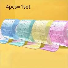 1/4 Roll Practical Colorful Nano Double-Sided Tape, Multi-Purpose, Suitable For Home, Office And Classroom, With Glitter - Strong Adhesion, Durable Decorative Stickers, Suitable For School Decoration, DIY Decoration, Scrapbooking - Multicolor - View 12