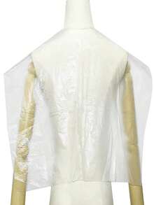 200/20 piezas Capas desechables para corte de cabello, permanente, teñido - Blanco - Ver 3