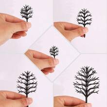 50PCS 6-12Cm Model Tree Pole Mini Tree Making Handmade Diy Tool Accessories Construction Scene Making Layout - As Photos - View 1