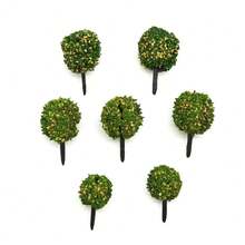 HO比例火车铁路微缩模型军事模拟场景灌木植被建筑景观树木模型DIY材料 - As photos - 查看 5